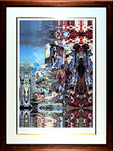 抽象／人物画 油絵 横尾忠則 画家の誕生 F8号 額付き 手描き 肉筆