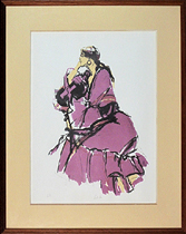 斉藤三郎　紫の服の踊子