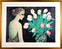 カシニョール　アリスとチューリップの花束