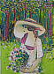 カシニョール　花束を持つ女性