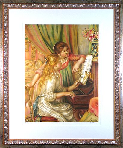 ピエール＝オーギュスト・ルノワール、【草原にて】、希少な額装用画集より ピエール＝オーギュスト・ルノワール、【草原にて】、希少な額装